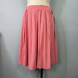 LuLaRoe Madison Marled Salmon Pleated Skirt with Pockets Women's Size XS